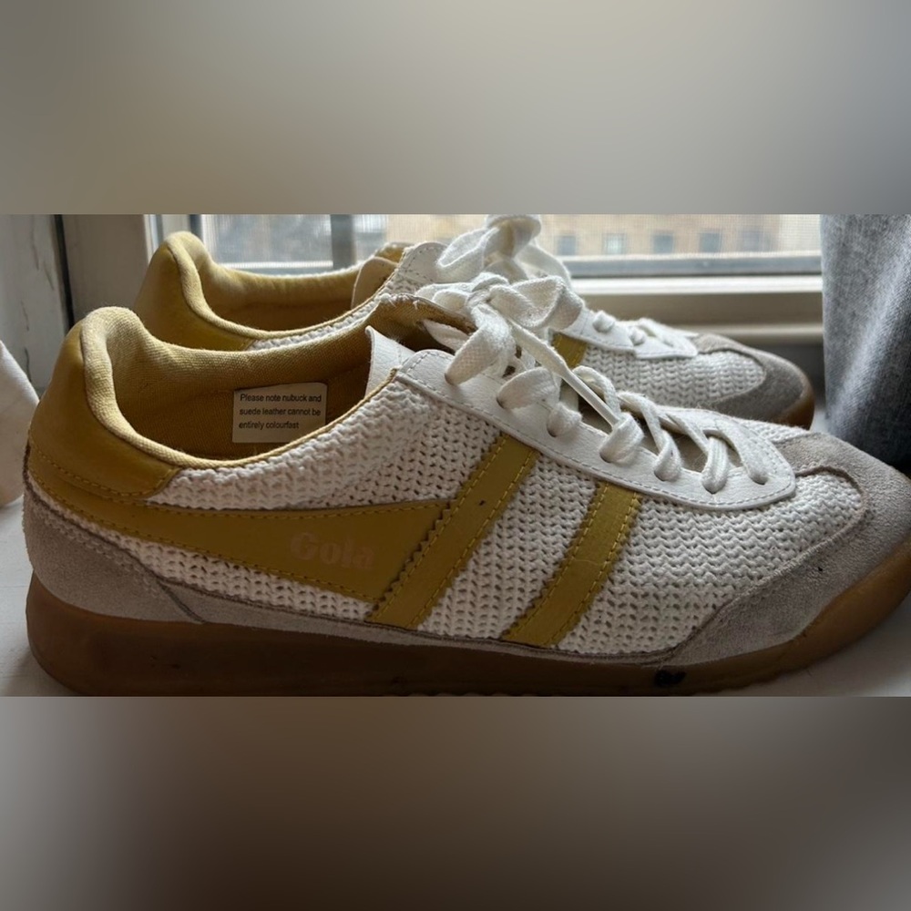 Gola Women’s Woven White & Mustard zephyr tornado Trainer